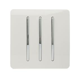 ART-SS6WH  3 Gang 2 Way 10 Amp Rocker Ice White